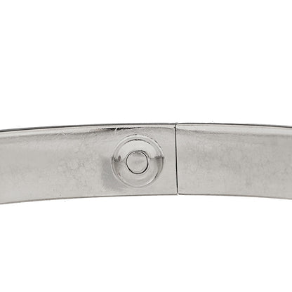 Cartier 18K White Gold 4 Diamond Love Bracelet 18 4 of 7