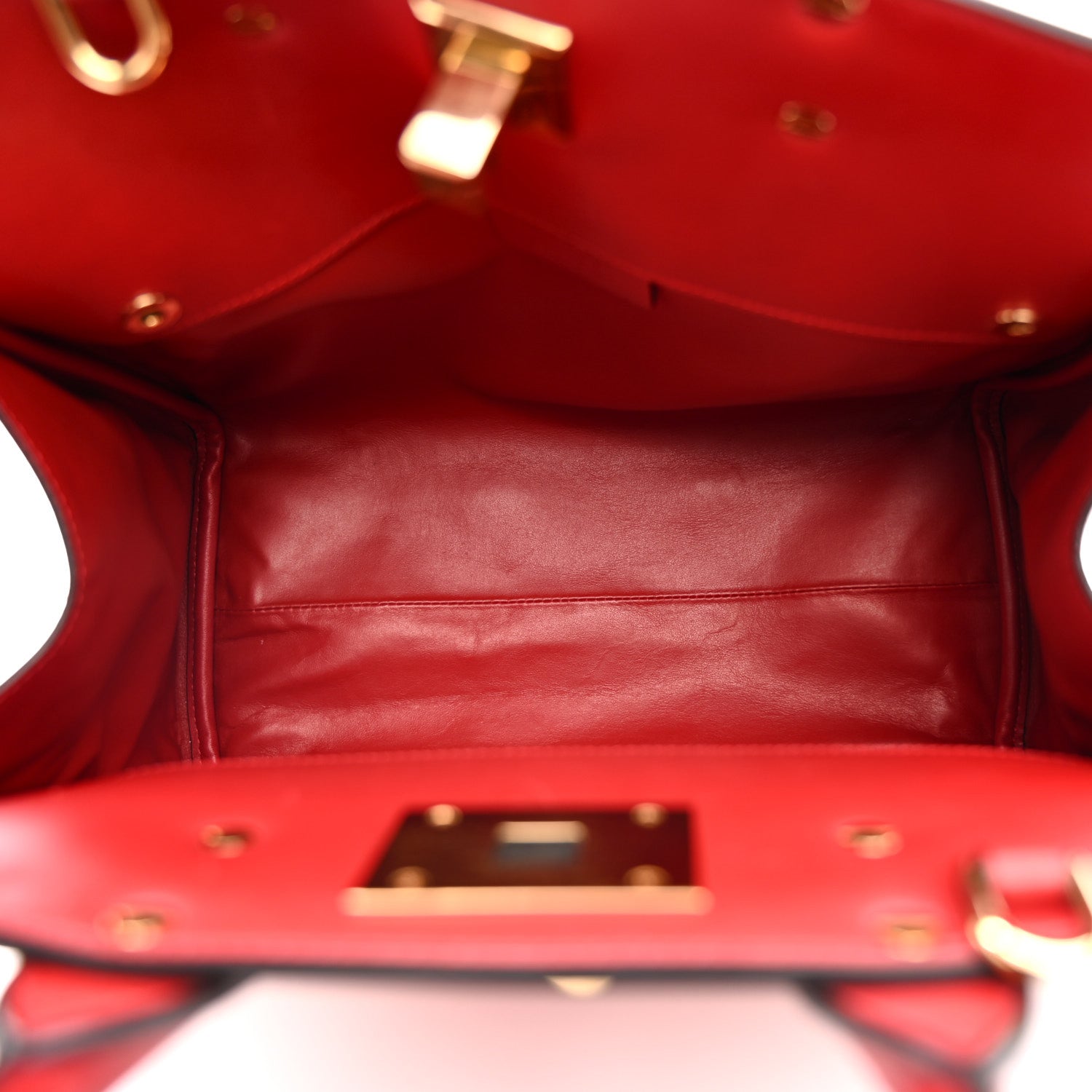 Salvatore Ferragamo Calfskin Medium The Studio Bag Red 5 of 17
