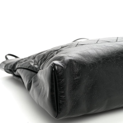 Chanel Shiny Aged Calfskin Quilted Large 31 Shopping Bag Black 9 of 10