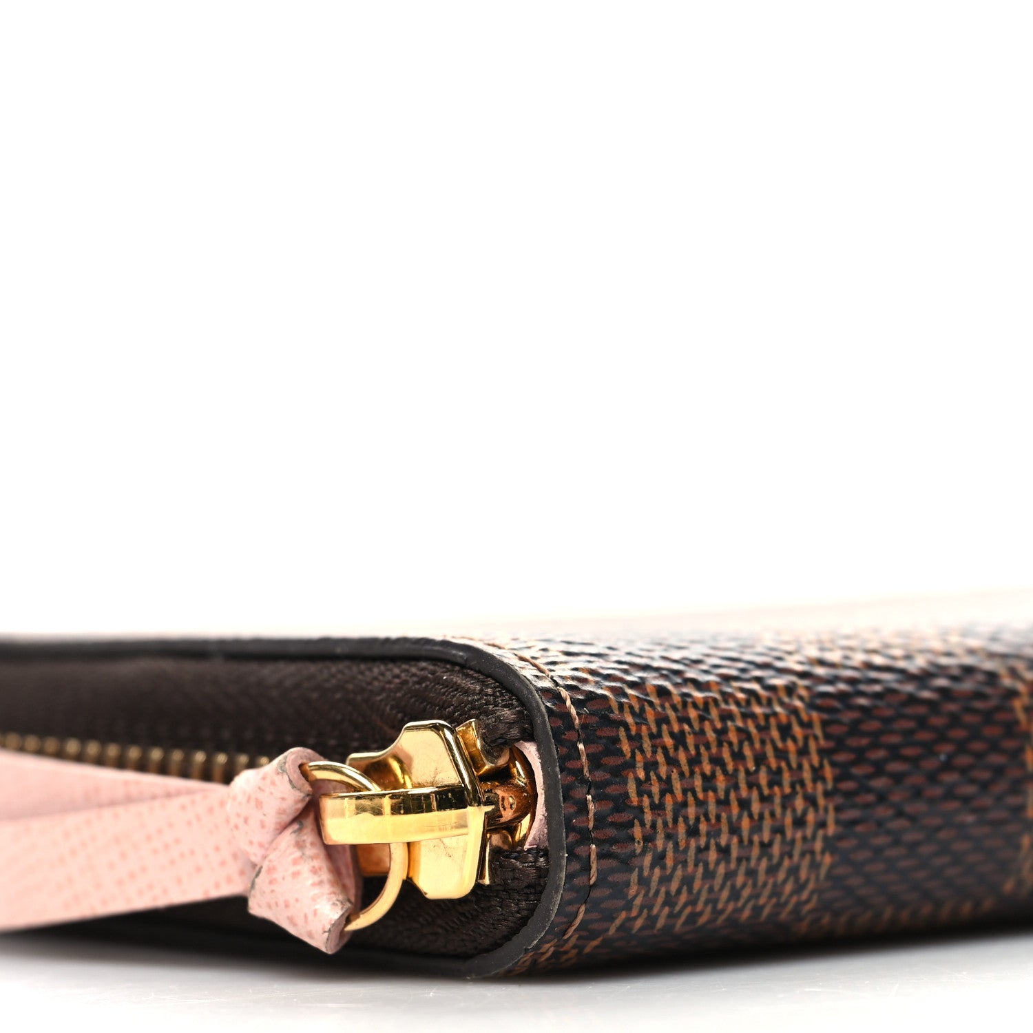 Louis Vuitton Damier Ebene Clemence Wallet Rose Ballerine 8 of 9