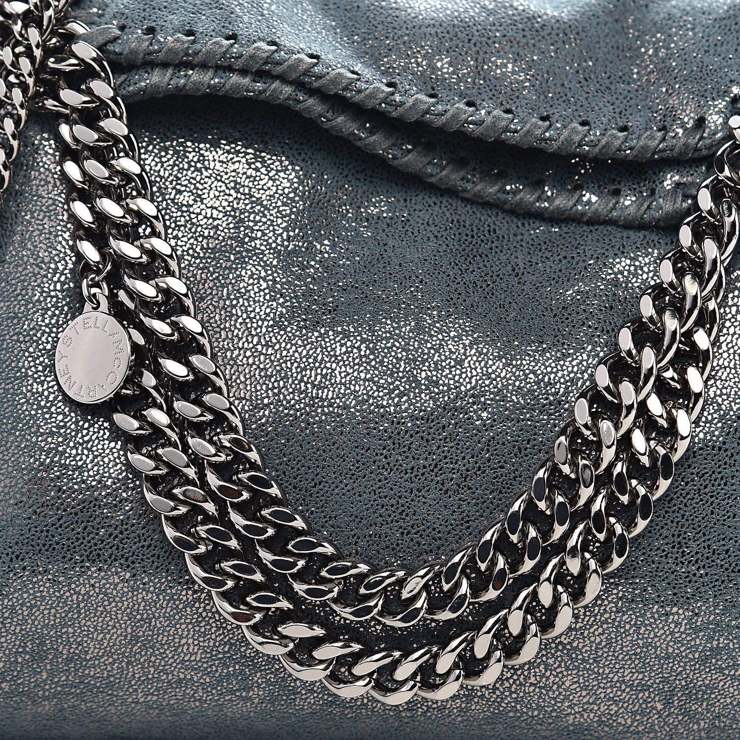 Stella McCartney Shaggy Deer Mini Falabella Fold Over Tote Lagoon 9 of 9