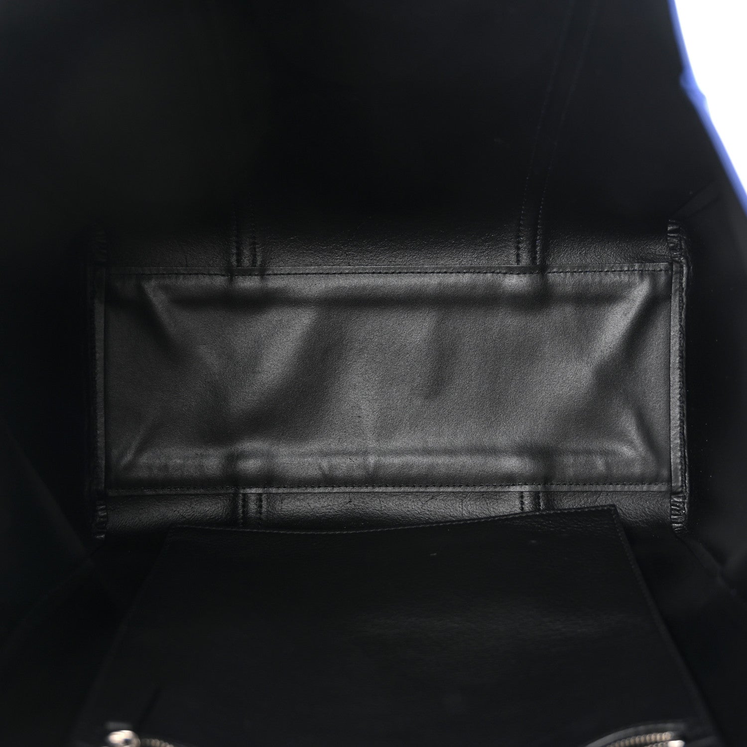 Balenciaga Smooth Calfskin Logo Double Sided Small Everyday Tote Bleu Prim Black 5 of 11