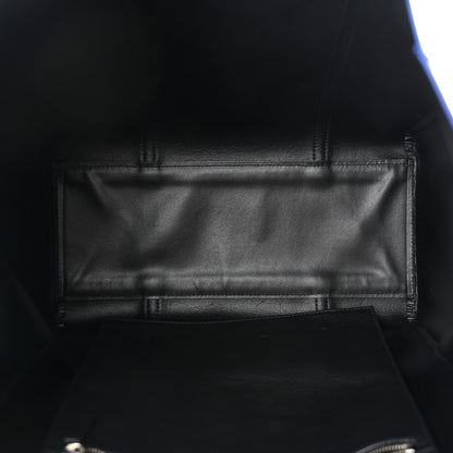 Balenciaga Smooth Calfskin Logo Double Sided Small Everyday Tote Bleu Prim Black 5 of 11