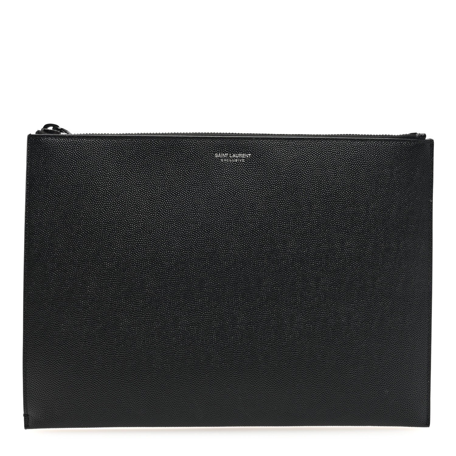Saint Laurent Grain De Poudre Zipped Tablet Holder Black 1 of 6