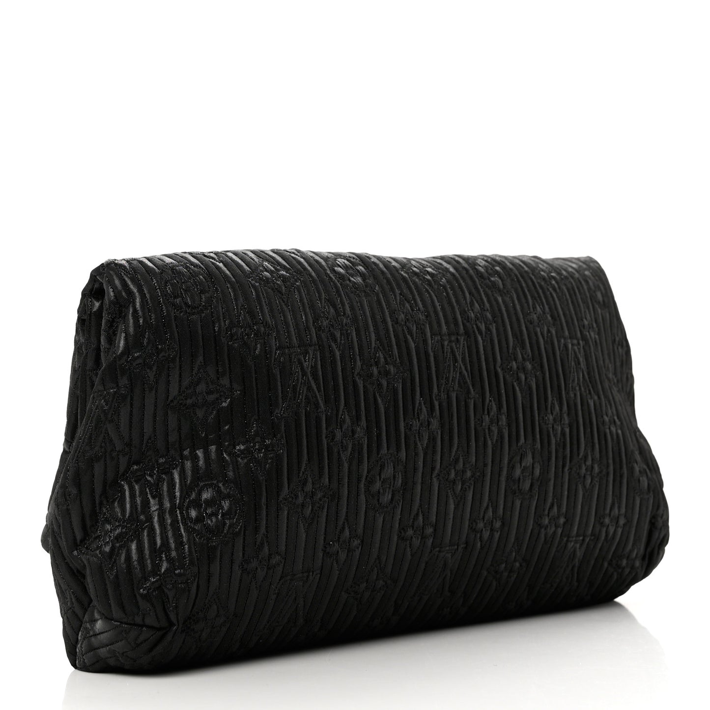 Jacquard Quilted Monogram Altair Clutch Black