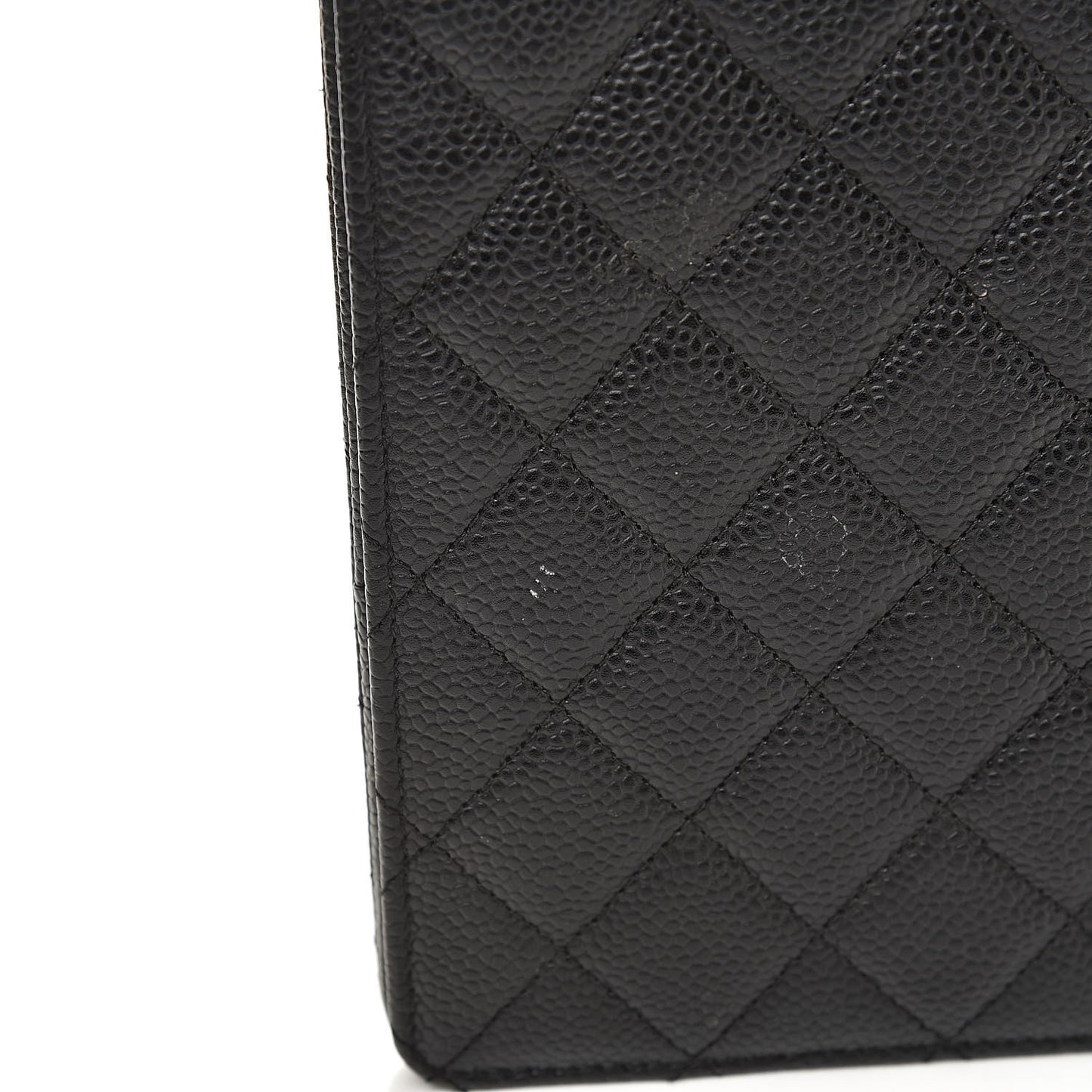 Caviar Quilted Large Agenda Cover Black