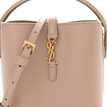 Saint Laurent Shiny Calfskin Le 37 Mini Bucket Bag Dark Beige 8 of 11