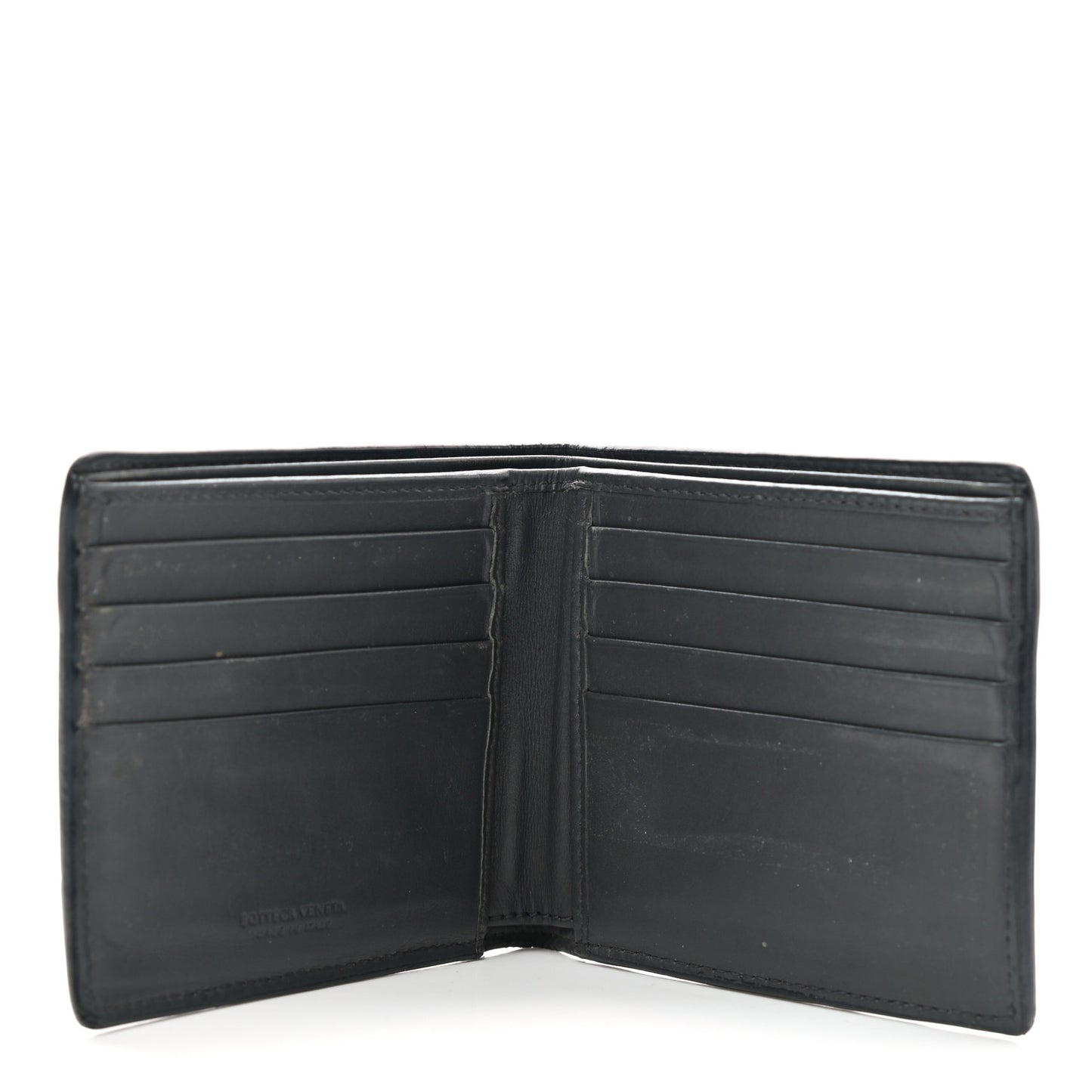 Nappa Intrecciato Bi-Fold Wallet Black