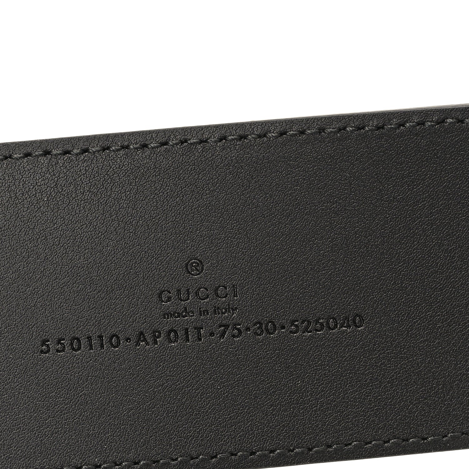 Gucci Calfskin Crystal Double G 55mm Belt 75 30 Black 3 of 5