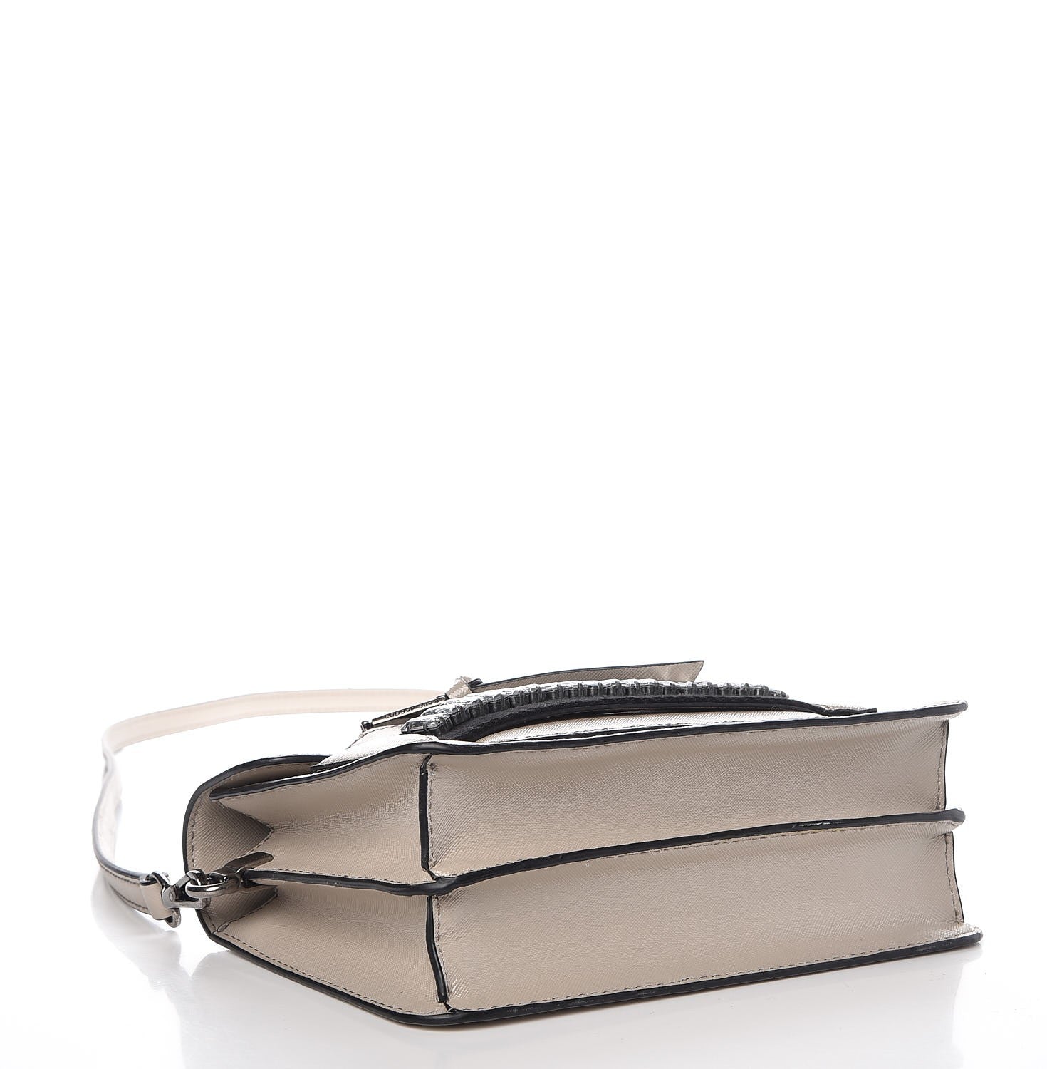 Marc Jacobs Saffiano Crystal Embellished Medium Madison Flap Crossbody Bag Pebble Multi 4 of 6