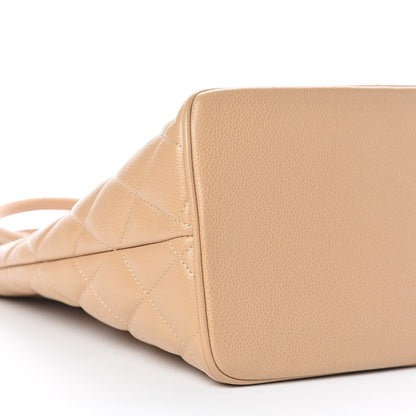 Chanel Caviar Quilted Medallion Tote Beige 5 of 10