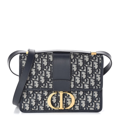 Christian Dior Oblique 30 Montaigne Flap Bag Blue 1 of 8