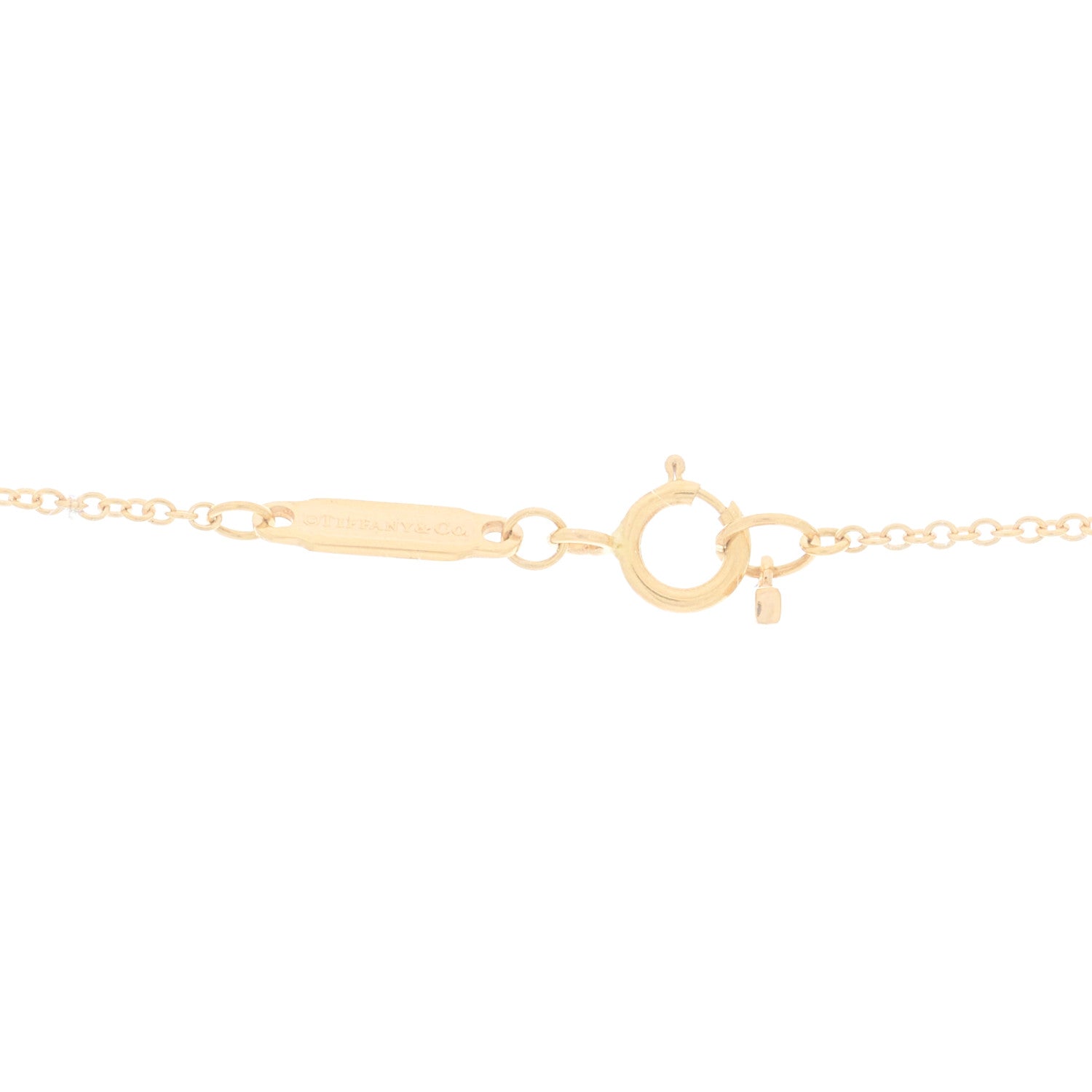 Tiffany 18K Rose Gold Diamond Tiffany T Two Open Vertical Bar Pendant Necklace 4 of 6
