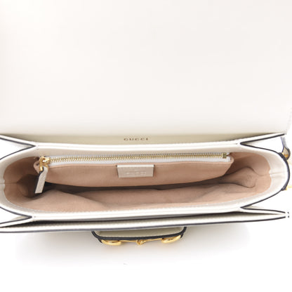 Gucci Azalea Calfskin Horsebit 1955 Shoulder Bag Mystic White 5 of 10