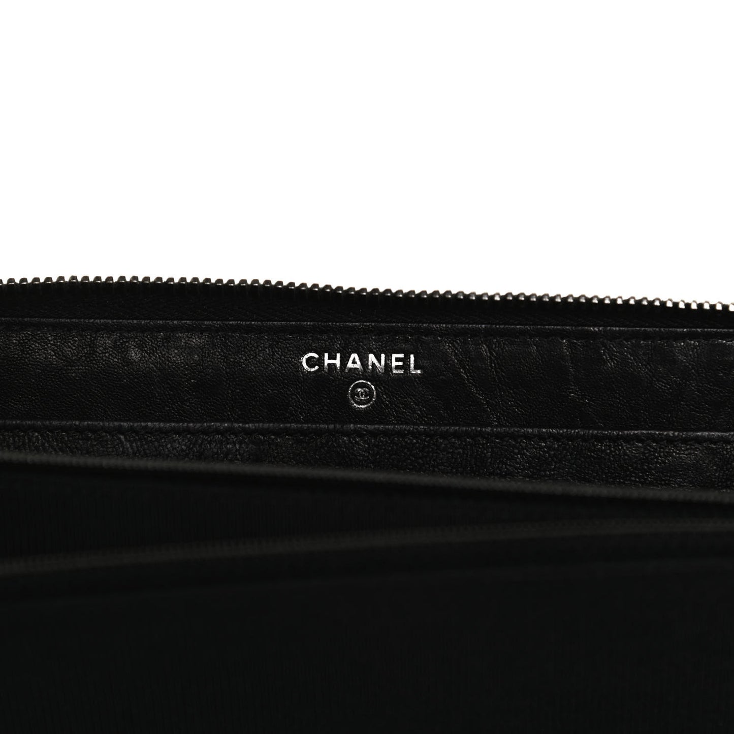 Crumpled Lambskin Studded Paris Dallas Zip Around Wallet Black