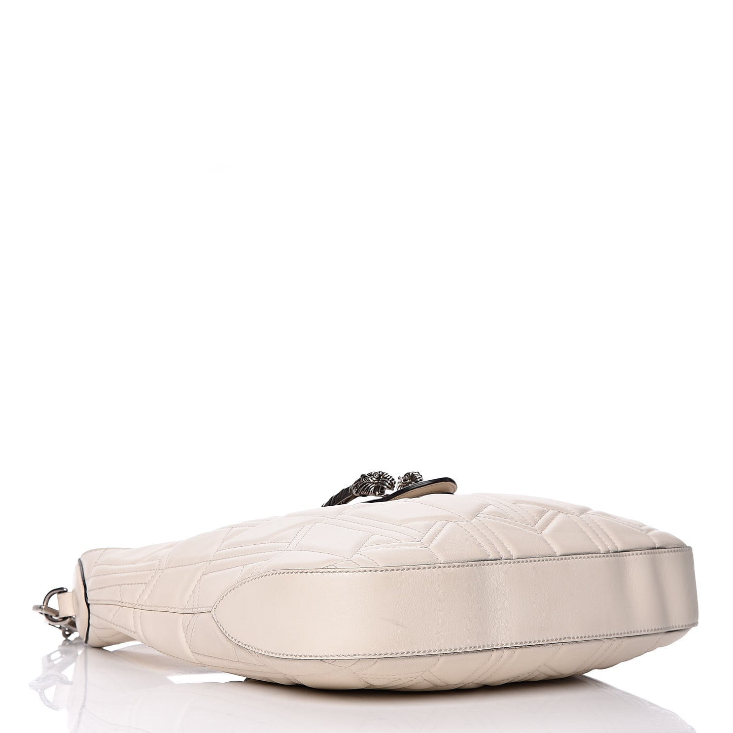 Calfskin Web Quilted Small Dionysus Hobo White