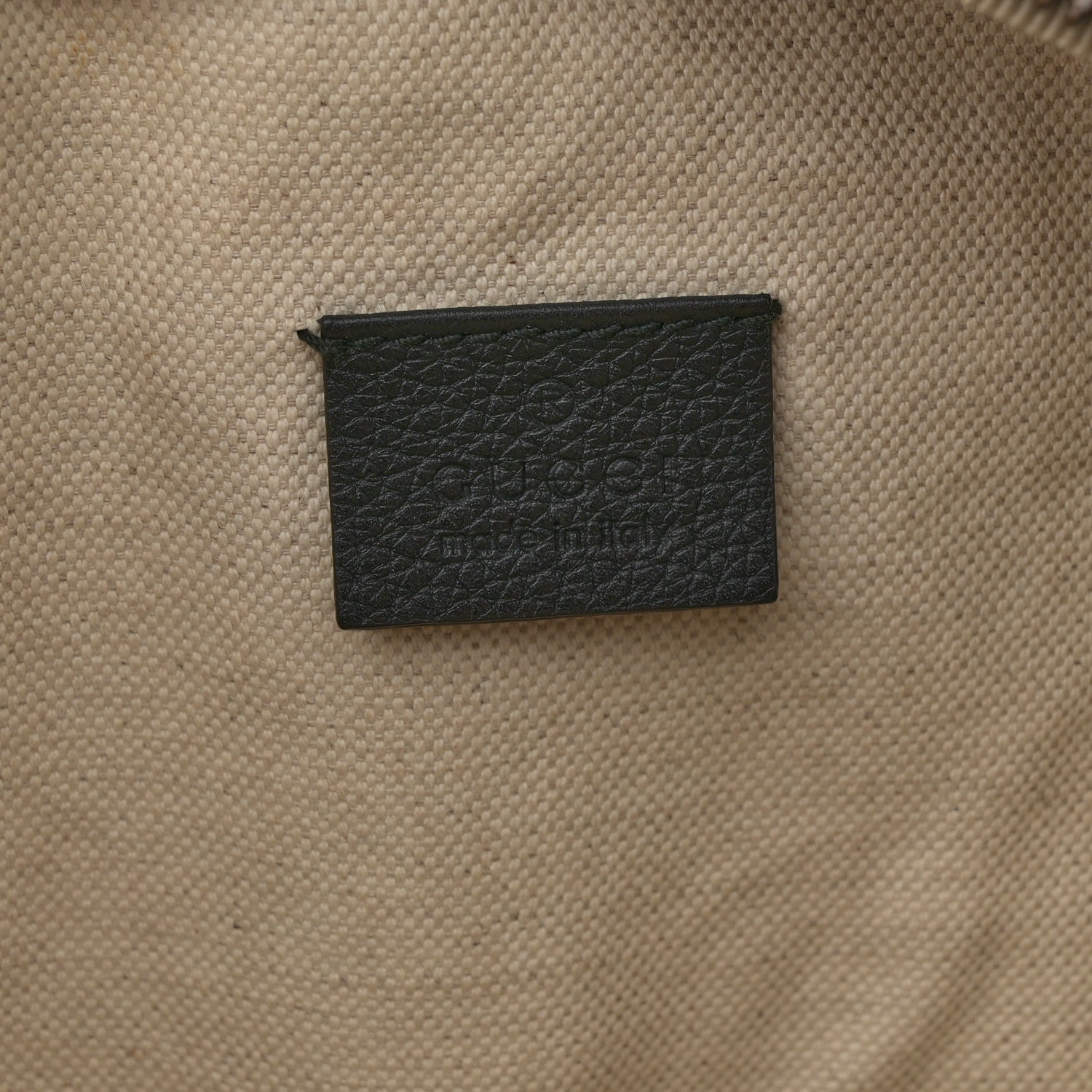 Gucci Grained Calfskin Logo Belt Bag Black 6 of 10