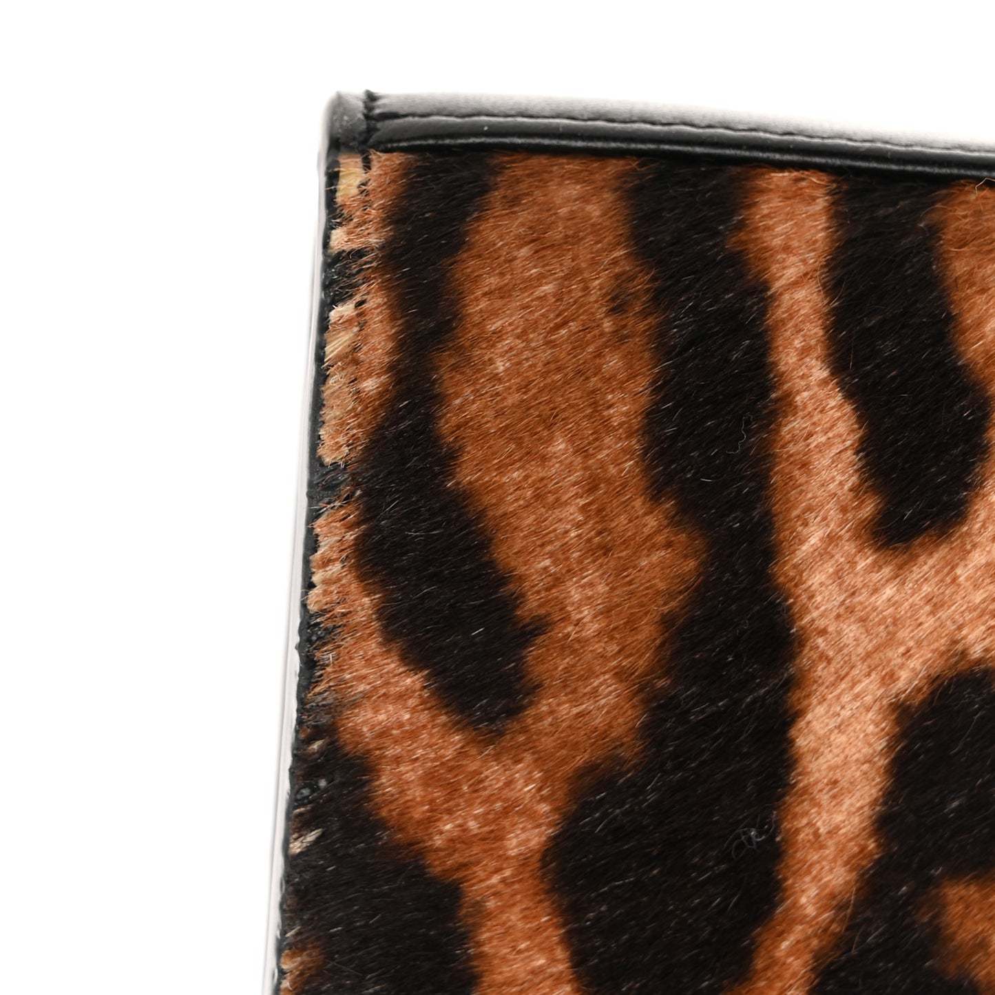 Calf Hair Monogram Chain Wallet Leopard