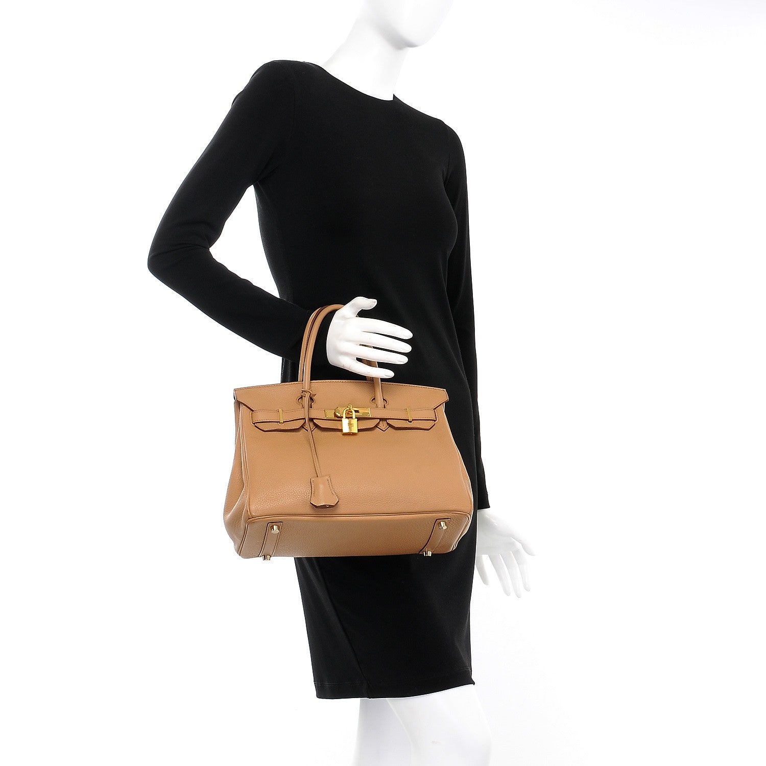 Hermes Taurillon Clemence Birkin 30 Camel Tabac 2 of 44