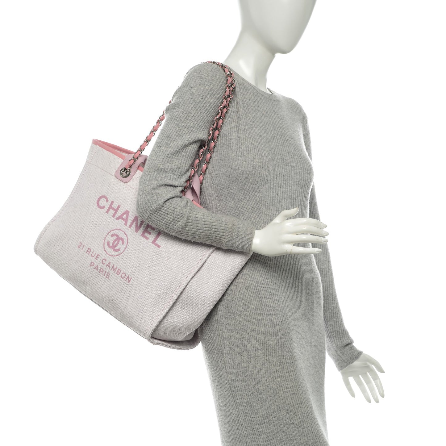 Canvas Large Deauville Tote Pink