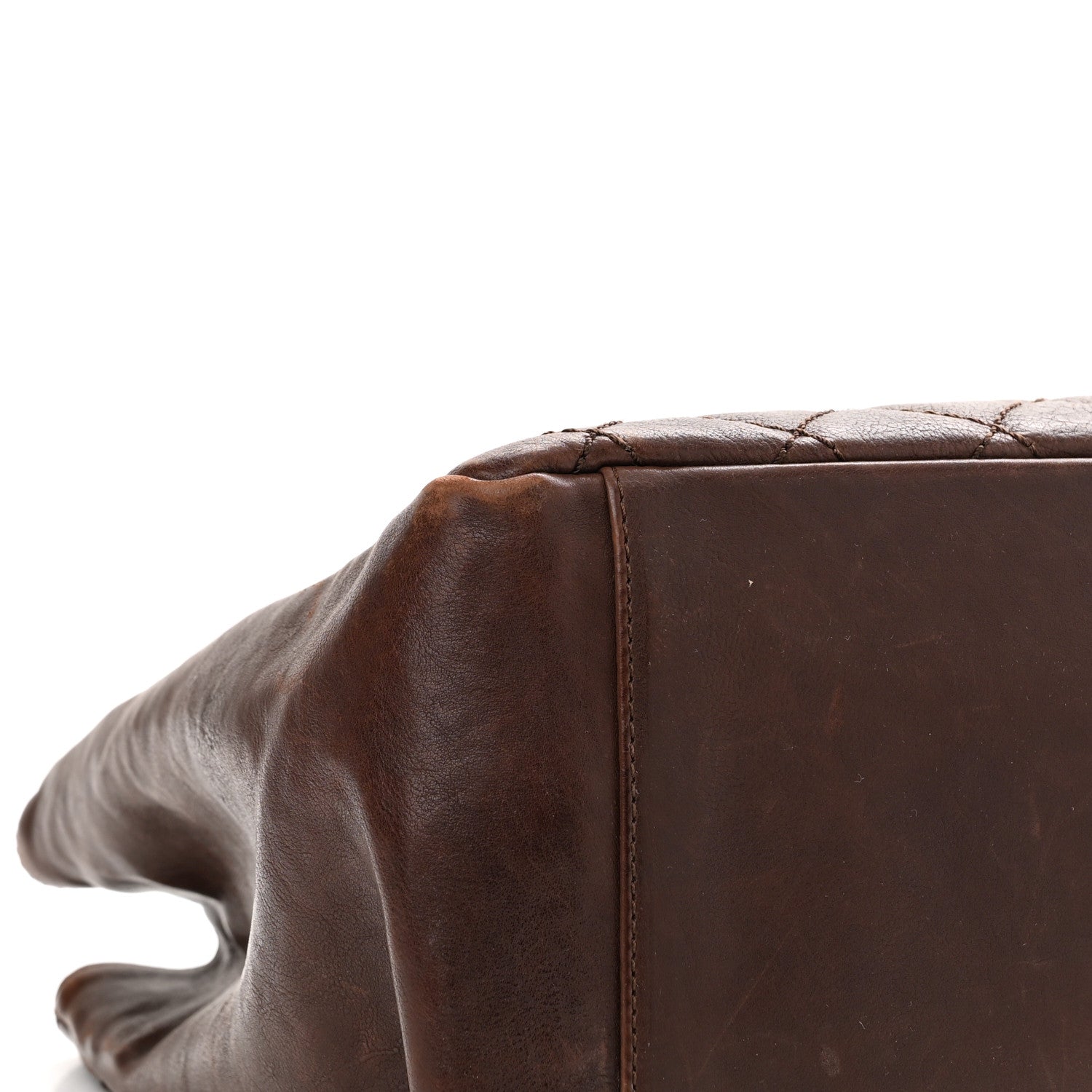 Chanel Lambskin Quilted Tote Brown 9 of 11