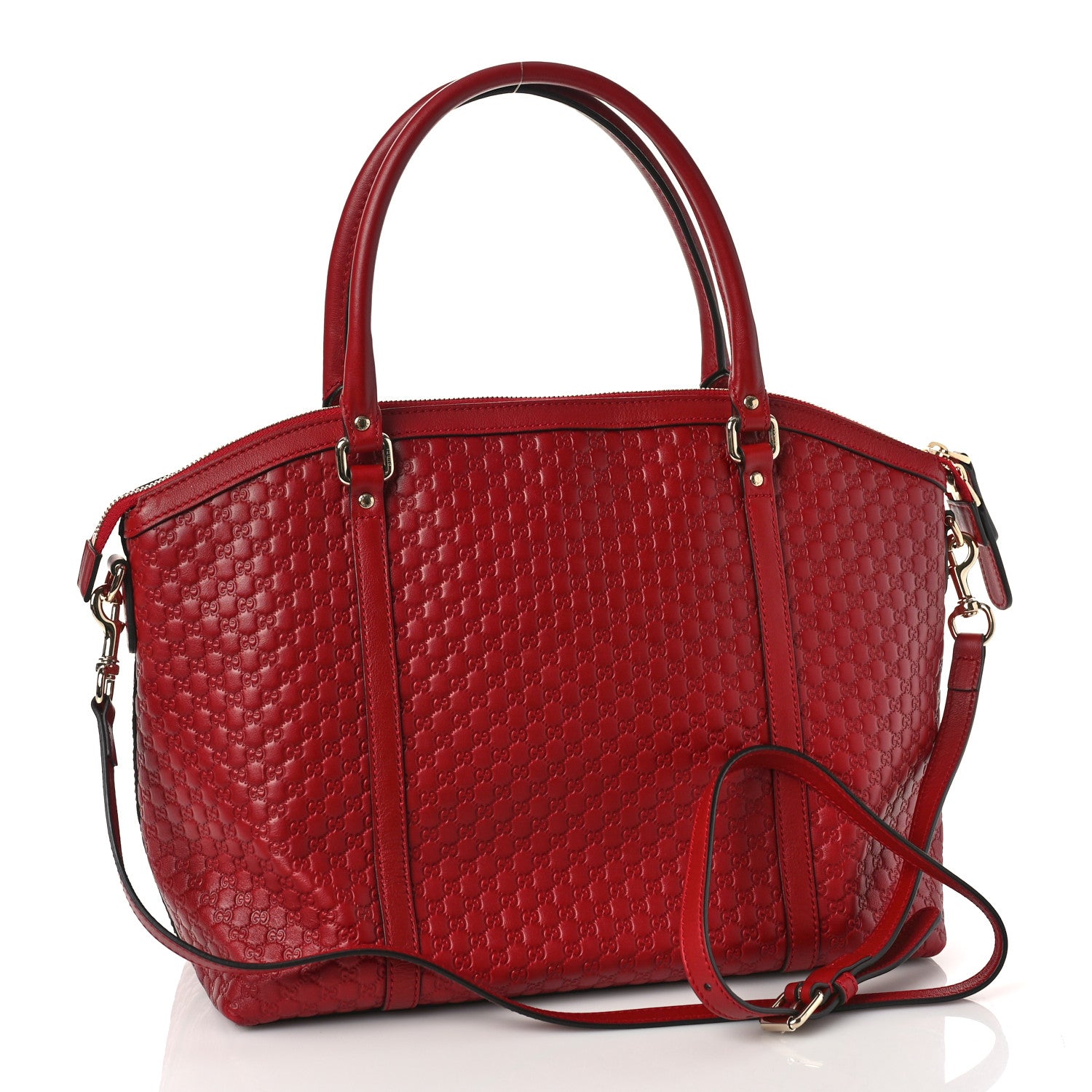 Gucci Soft Microguccissima Dome Satchel Red 3 of 9