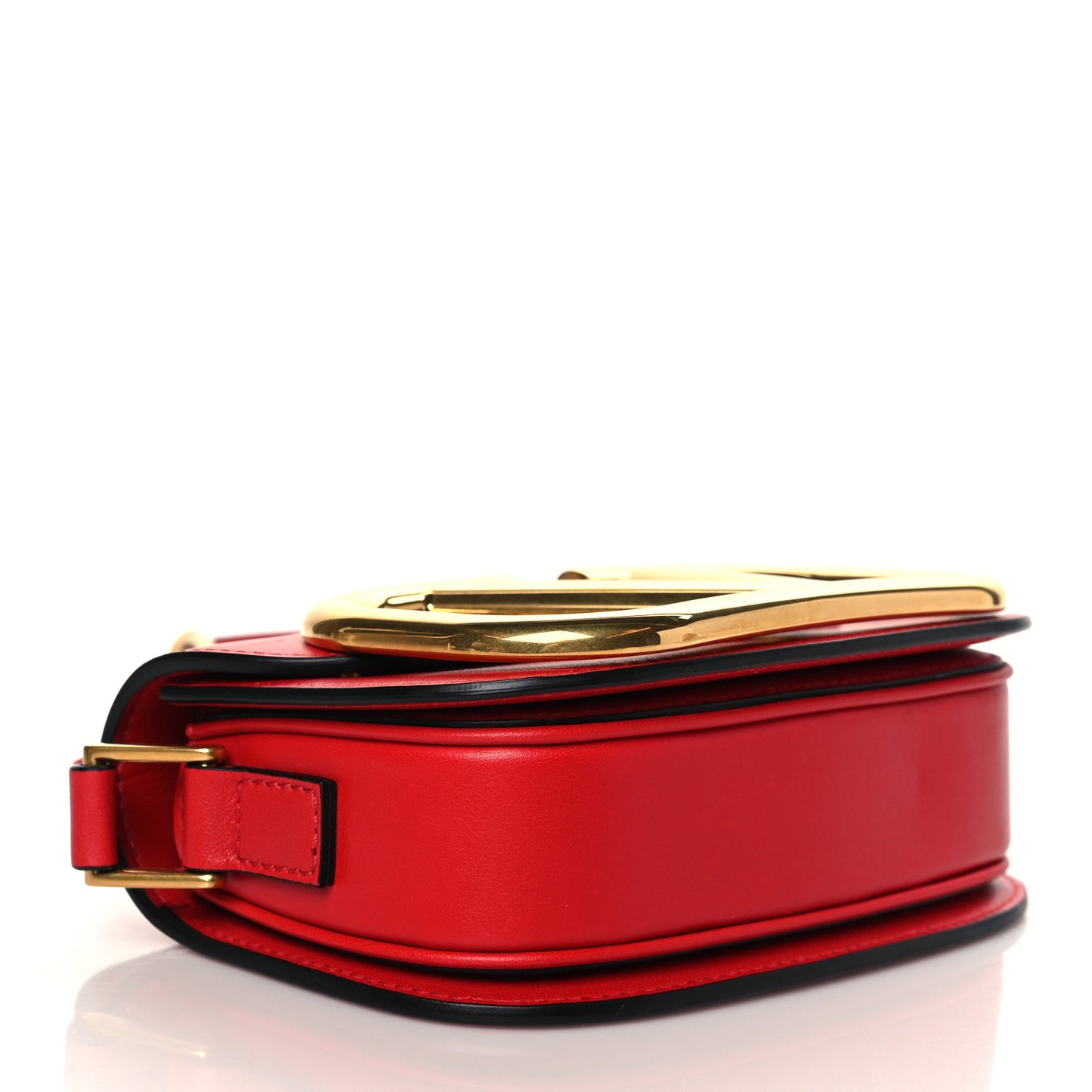 Calfskin Small Supervee Crossbody Bag Rouge Pur