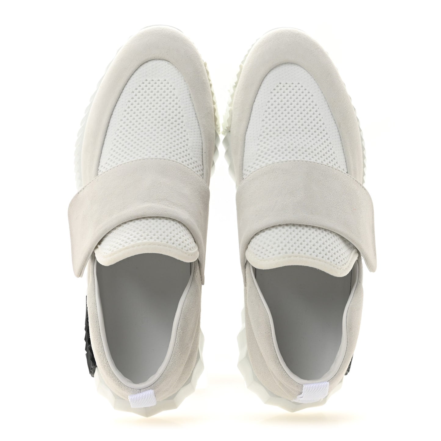 Suede Goatskin Mesh Fabric H Sneakers 38 White