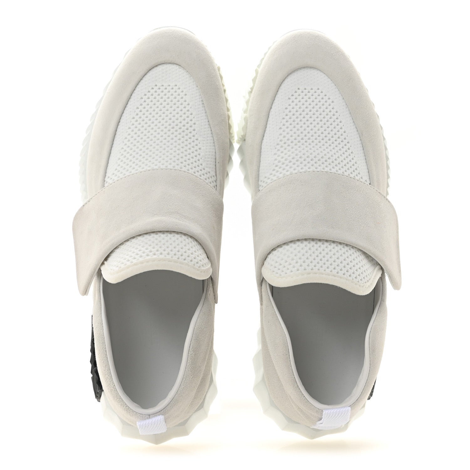 Hermes Suede Goatskin Mesh Fabric H Sneakers 38 White 2 of 10