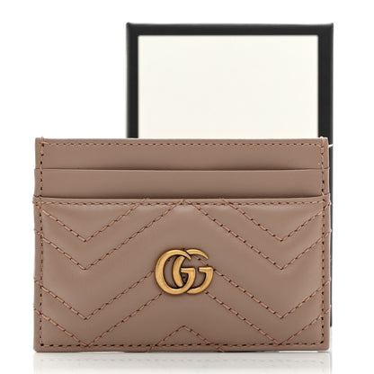 Gucci Calfskin Matelasse GG Marmont Card Holder Porcelain Rose 7 of 7
