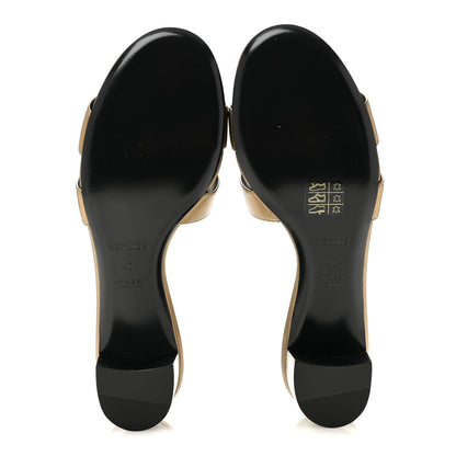 Hermes Metallic Goatskin Oasis Sandals 40 Dore 6 of 10