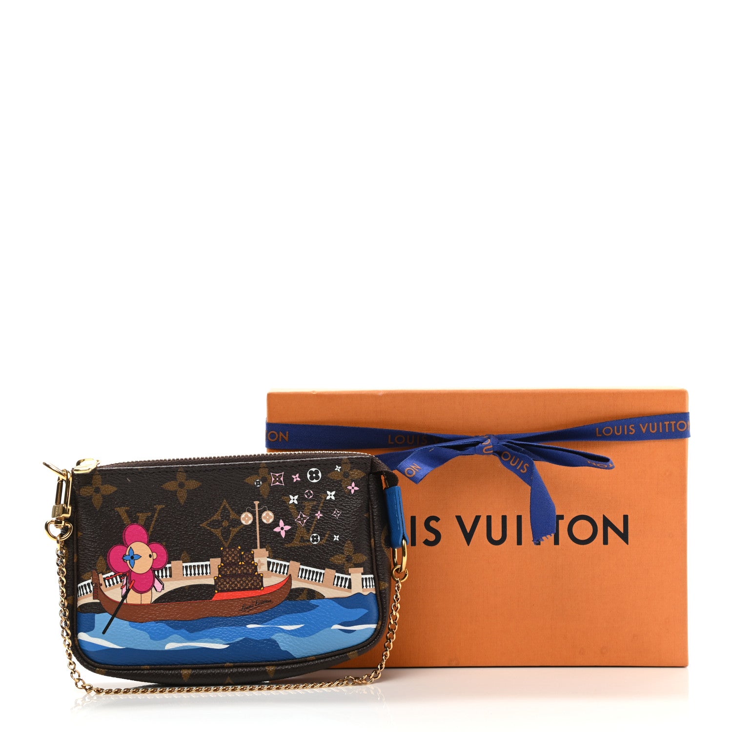 Louis Vuitton Monogram 2019 Christmas Animation Mini Venice Pochette Accessories Blue 8 of 8
