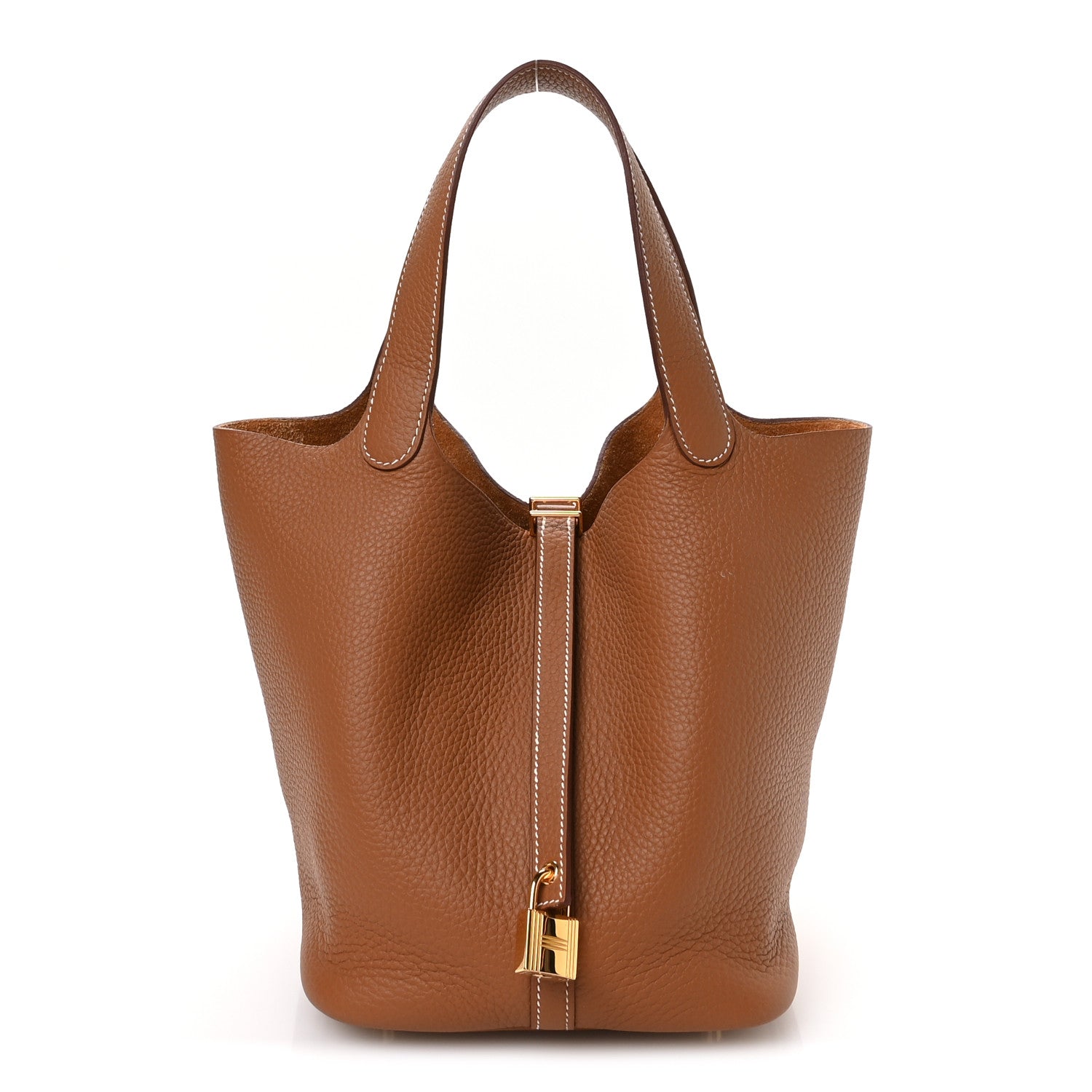 Hermes Taurillon Clemence Picotin Lock 22 MM Gold 1 of 13