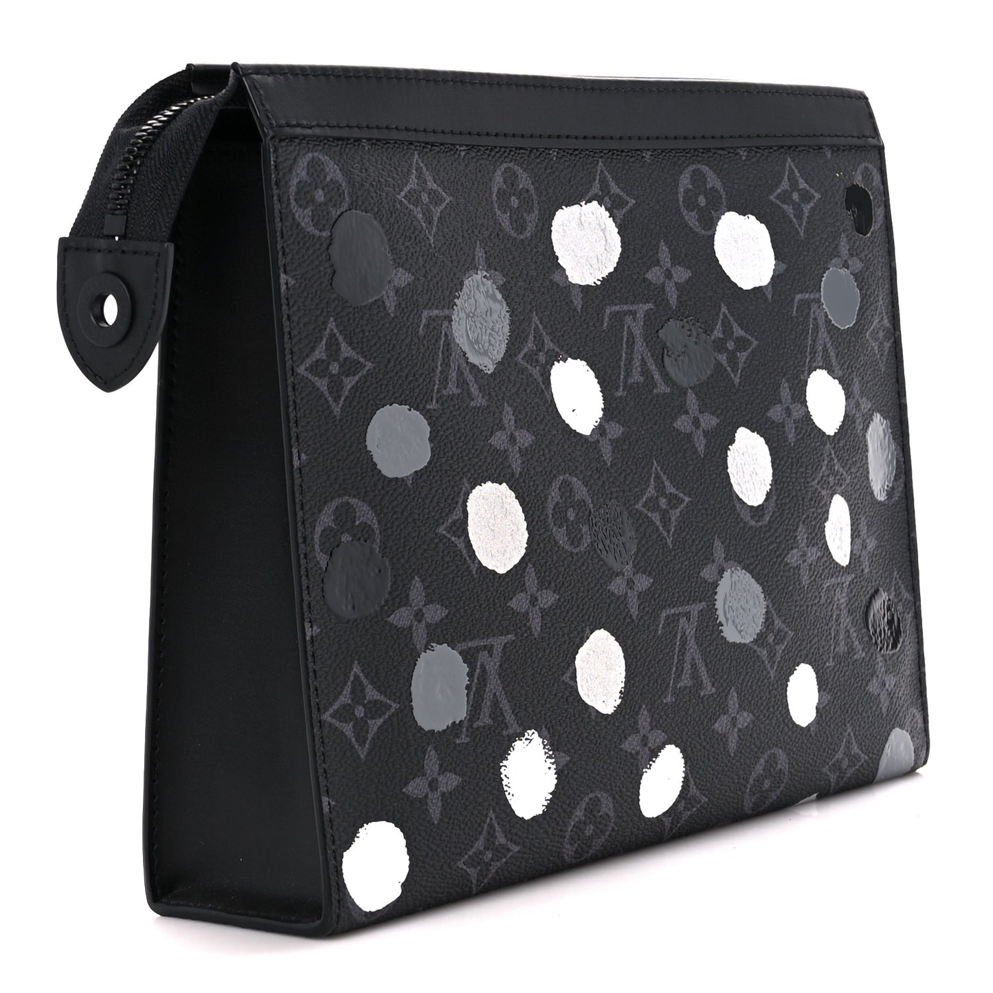 LV X YK Monogram Eclipse Dots Pochette Voyage MM Black