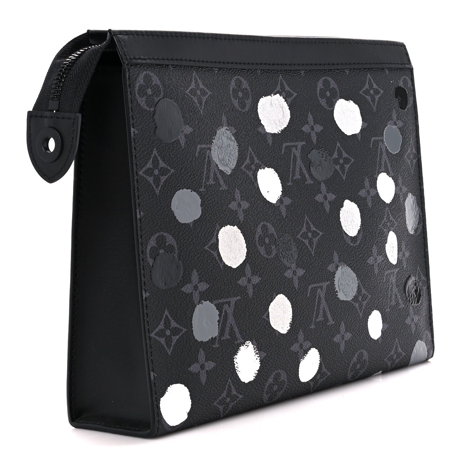 Louis Vuitton LV X YK Monogram Eclipse Dots Pochette Voyage MM Black 3 of 11