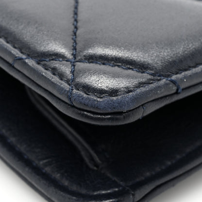 Chanel Lambskin Quilted Large Golden Class Flap Navy 12 of 15