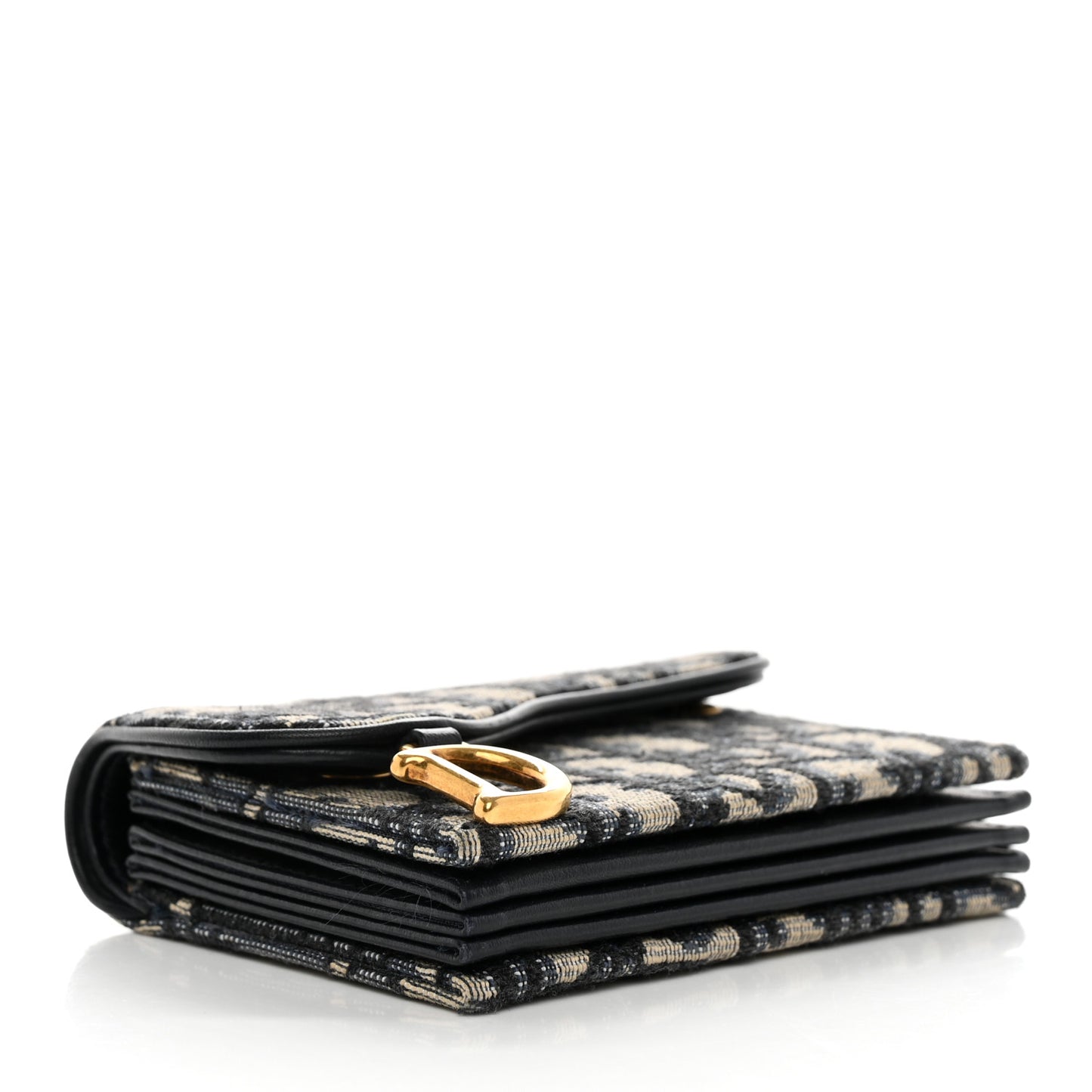 Oblique Saddle 5-Gusset Card Holder Blue