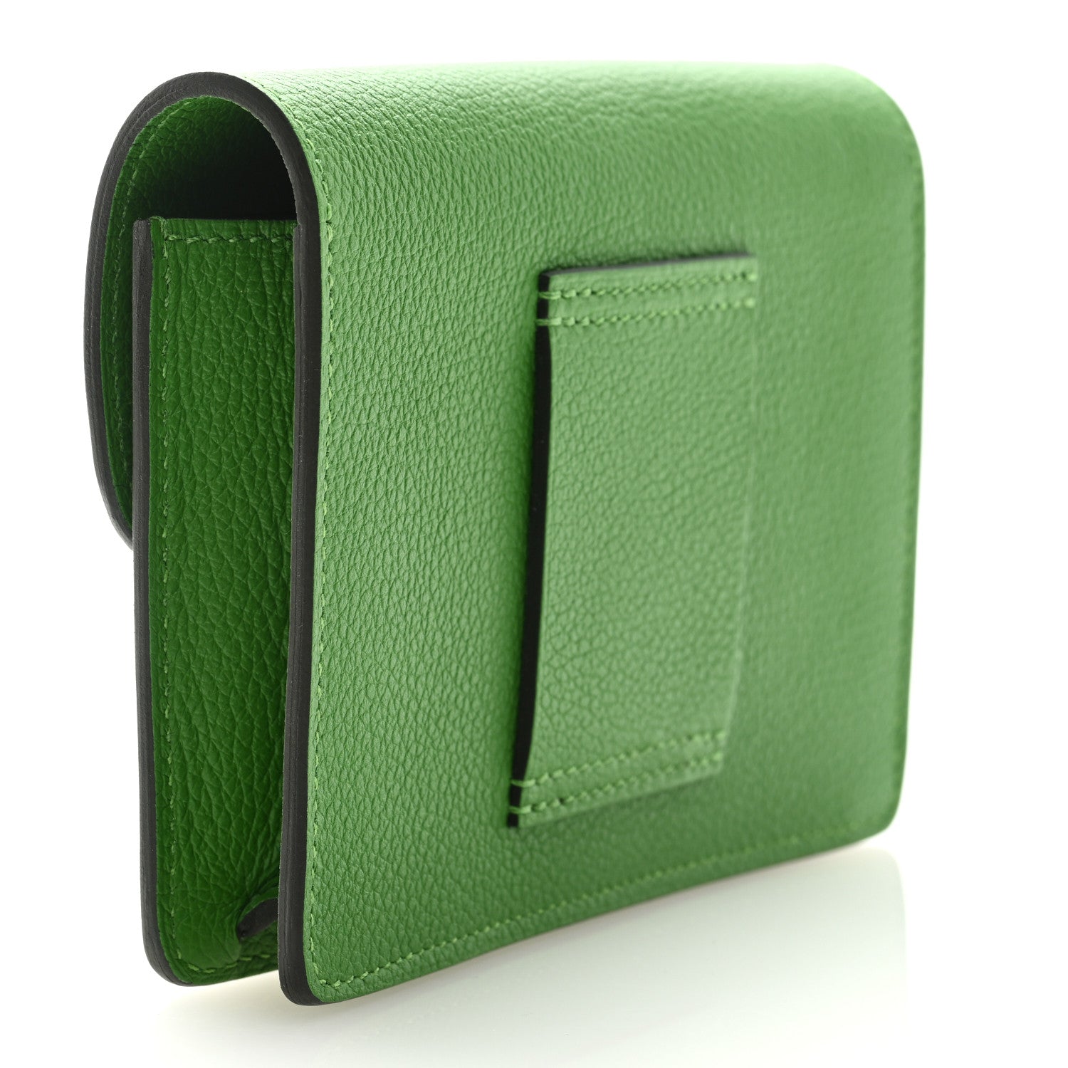 Hermes Evercolor Bi-color Roulis Slim Wallet Vert Yucca Bleu Hydra 4 of 8