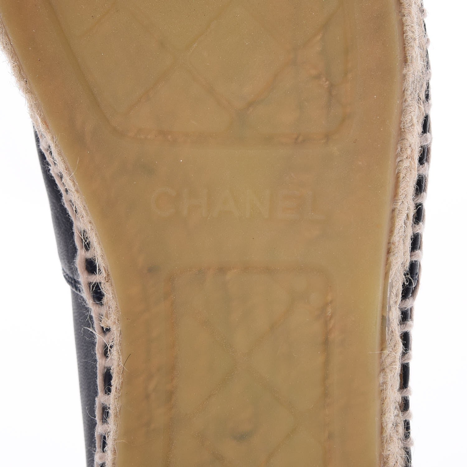 Chanel Lambskin CC Espadrilles 38 Navy Black 7 of 10