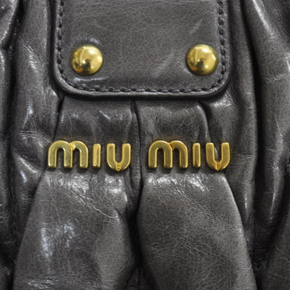 Miu Miu Leather Matelasse Lux Bauletto Aperto Grey 11 of 11