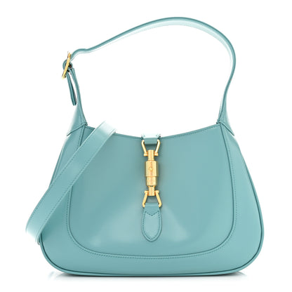 Gucci Boarded Dyana Lux Calfskin Small Jackie 1961 Hobo Dusty Azure 1 of 12