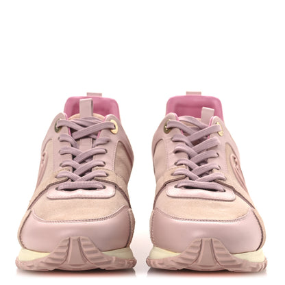 Louis Vuitton Suede Calfskin Run Away Sneakers 37.5 Pink 3 of 14