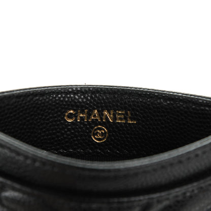 Chanel Caviar Camellia Embossed Card Holder Black 8 of 8