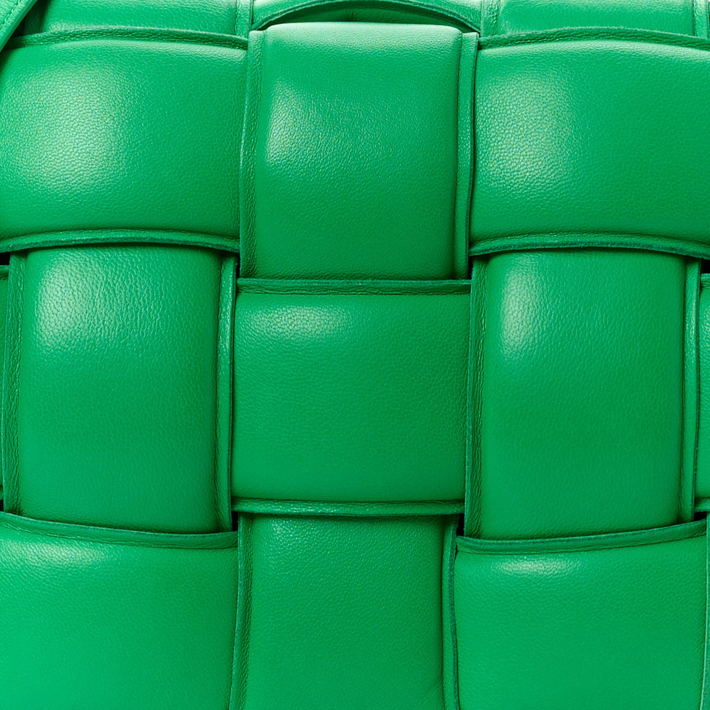 Nappa Maxi Intreccio Padded Cassette Crossbody Bag Parakeet