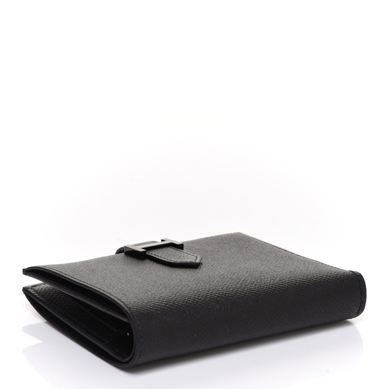 Hermes Epsom Monochrome Bearn Compact Wallet Black 4 of 8