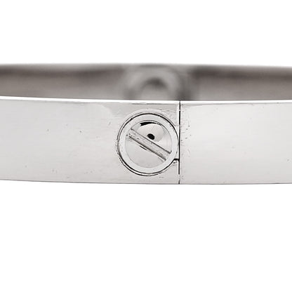Cartier 18K White Gold LOVE Bracelet 17 4 of 9