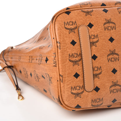 MCM Visetos Large Liz Reversible Shopper Tote Cognac 9 of 12