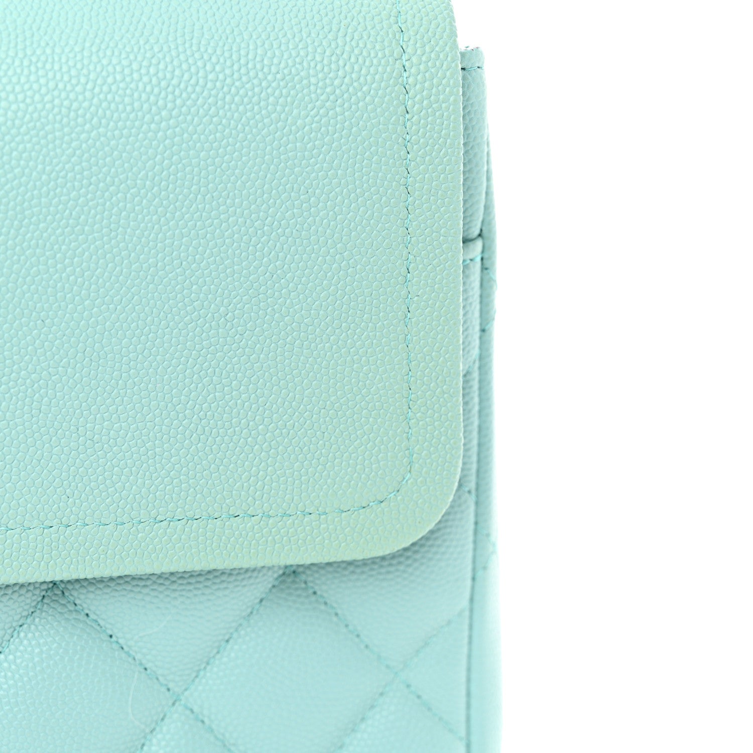 Chanel Caviar Quilted Jumbo Double Flap Light Blue 11 of 13