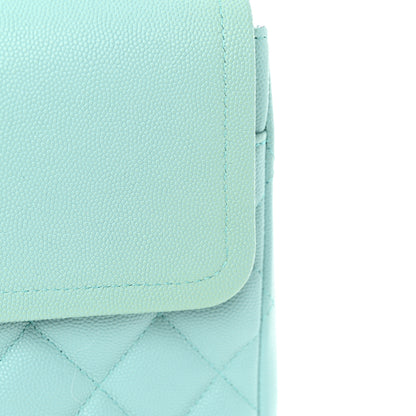 Chanel Caviar Quilted Jumbo Double Flap Light Blue 11 of 13