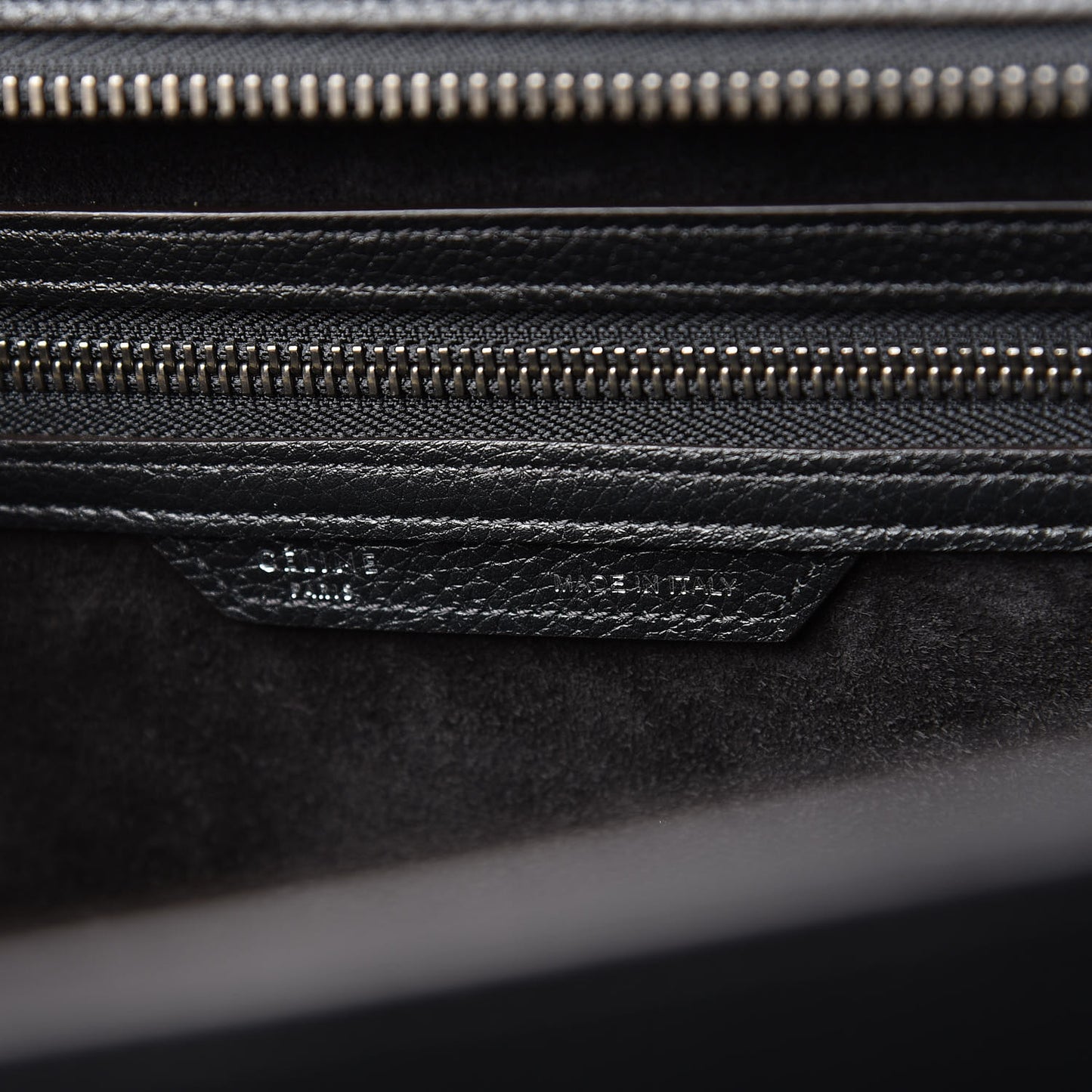 Drummed Calfskin Mini Luggage Black